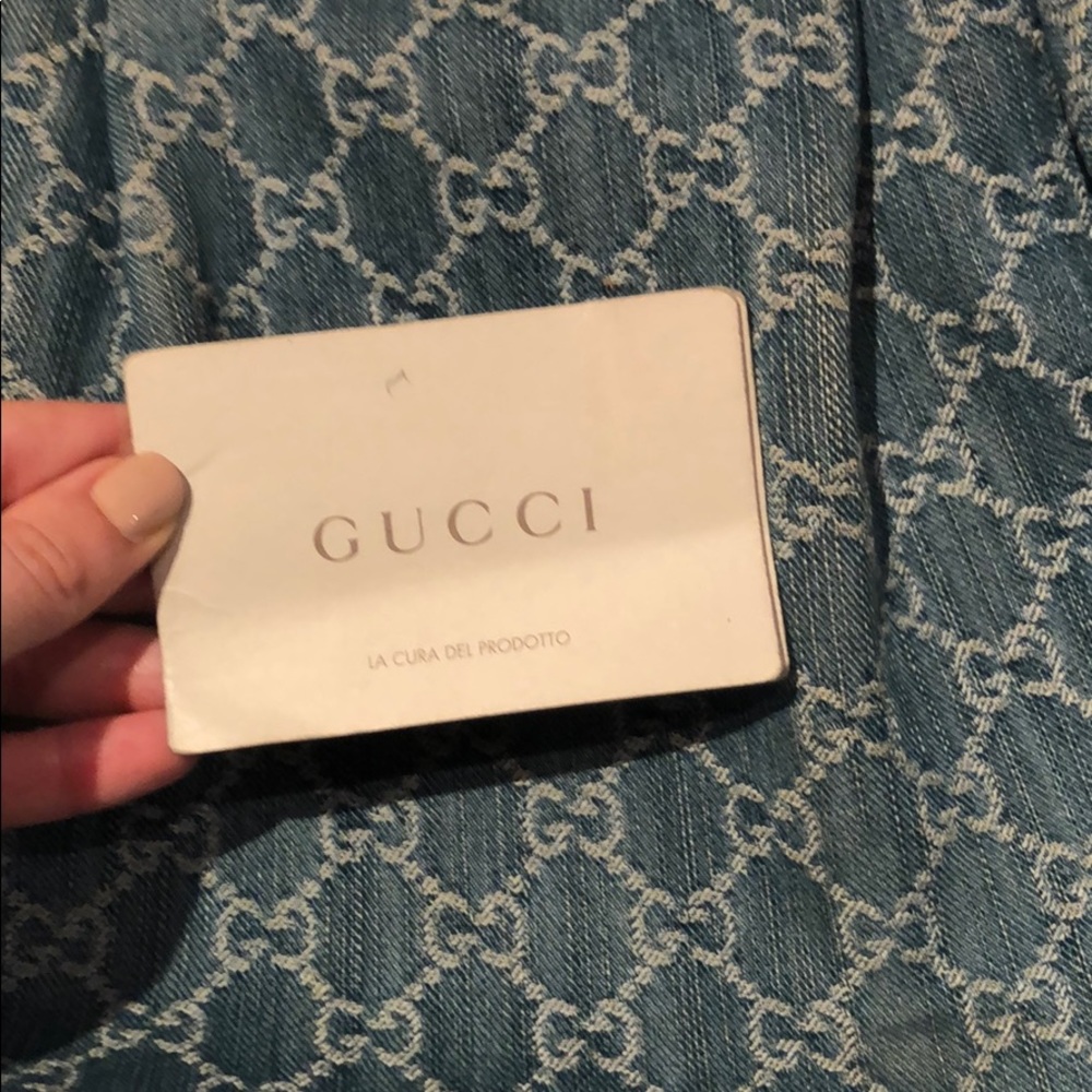 GUCCI medium denim Sukey Bag - Picture 6 of 8